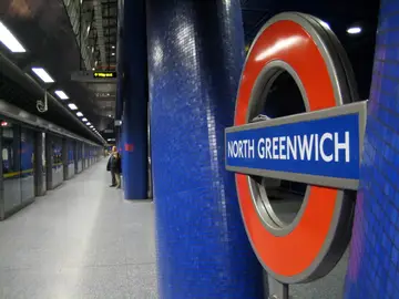 Imagen de la estación de metro de North Greenwich, en Londres Imagen de la estación de metro de North Greenwich, en Londres