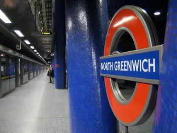 Imagen de la estación de metro de North Greenwich, en Londres Imagen de la estación de metro de North Greenwich, en Londres