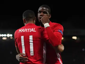 Pogba celebra uno de sus goles contra el Fenerbahce Pogba celebra uno de sus goles contra el Fenerbahce