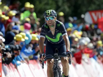 Valverde, en una etapa del Tour de Francia Valverde, en una etapa del Tour de Francia