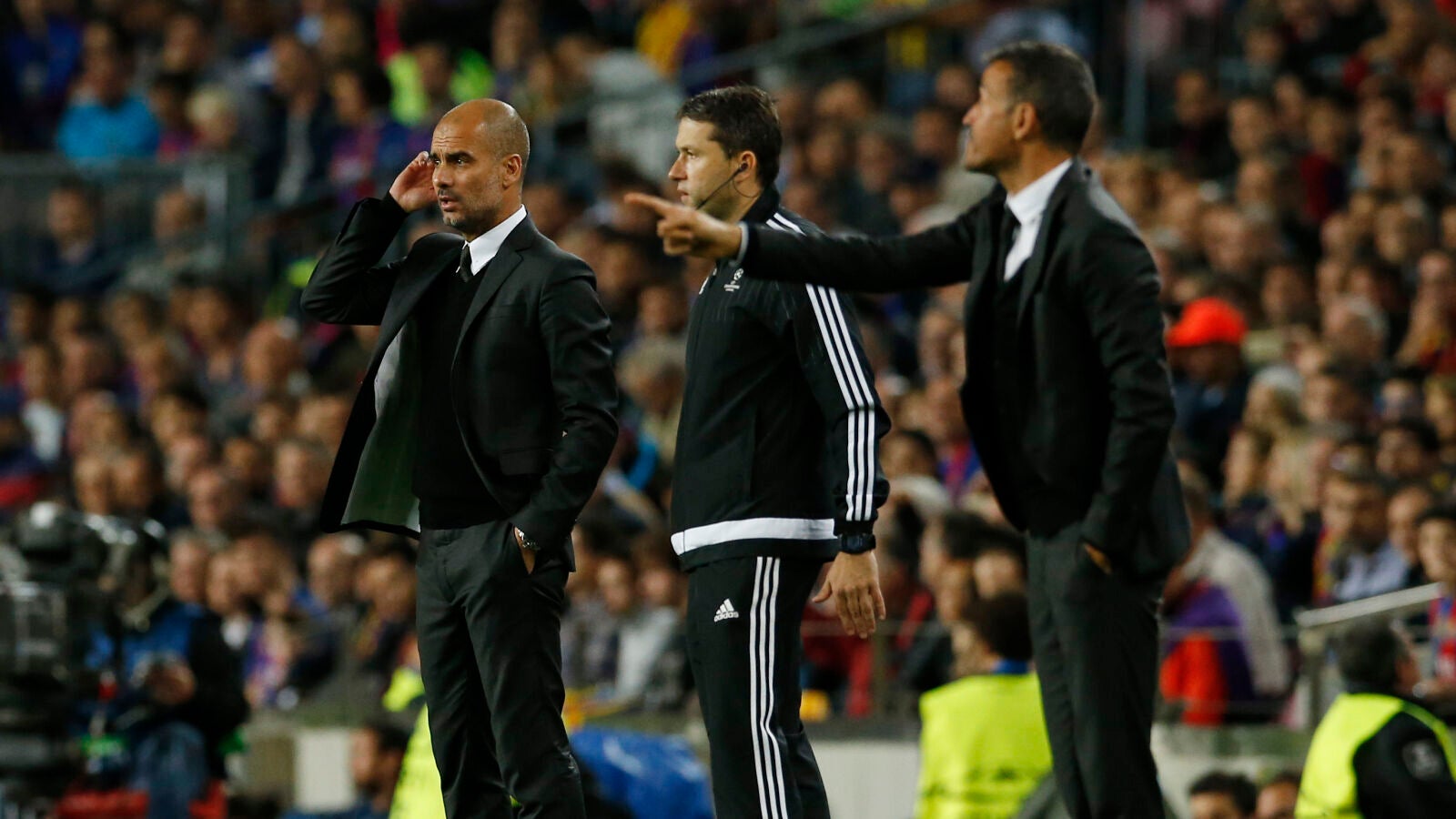 Guardiola y Luis Enrique, el encuentro 'sincronizado' de dos viejos amigos en la banda del Camp Nou