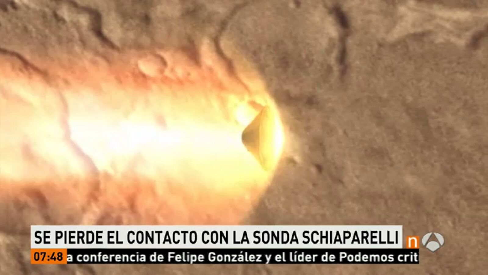 La Agencia Espacial Europea sigue sin recibir señales de la nave enviada a Marte