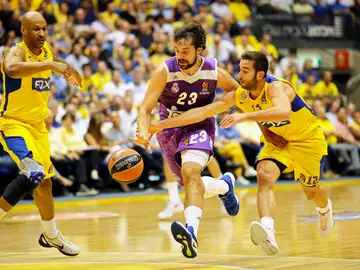 Sergio Llull ante Yogev Ohayon del Maccabi Tel Aviv Sergio Llull ante Yogev Ohayon del Maccabi Tel Aviv