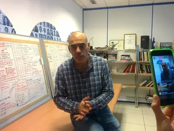 Nacho Abad en un momento de la intervención en Facebooklive. Nacho Abad en un momento de la intervención en Facebooklive.