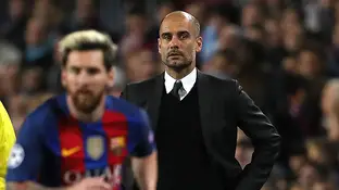Pep Guardiola y Messi Pep Guardiola y Messi