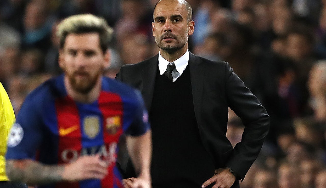 Pep Guardiola y Messi