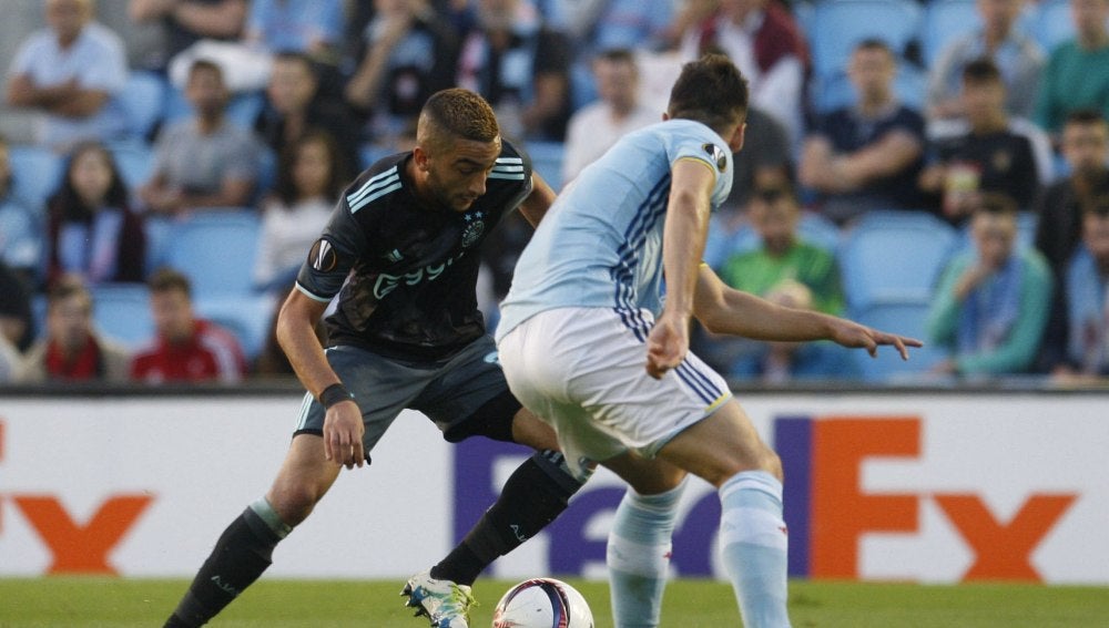 Momento del encuentro entre Celta de Vigo y Ajax
