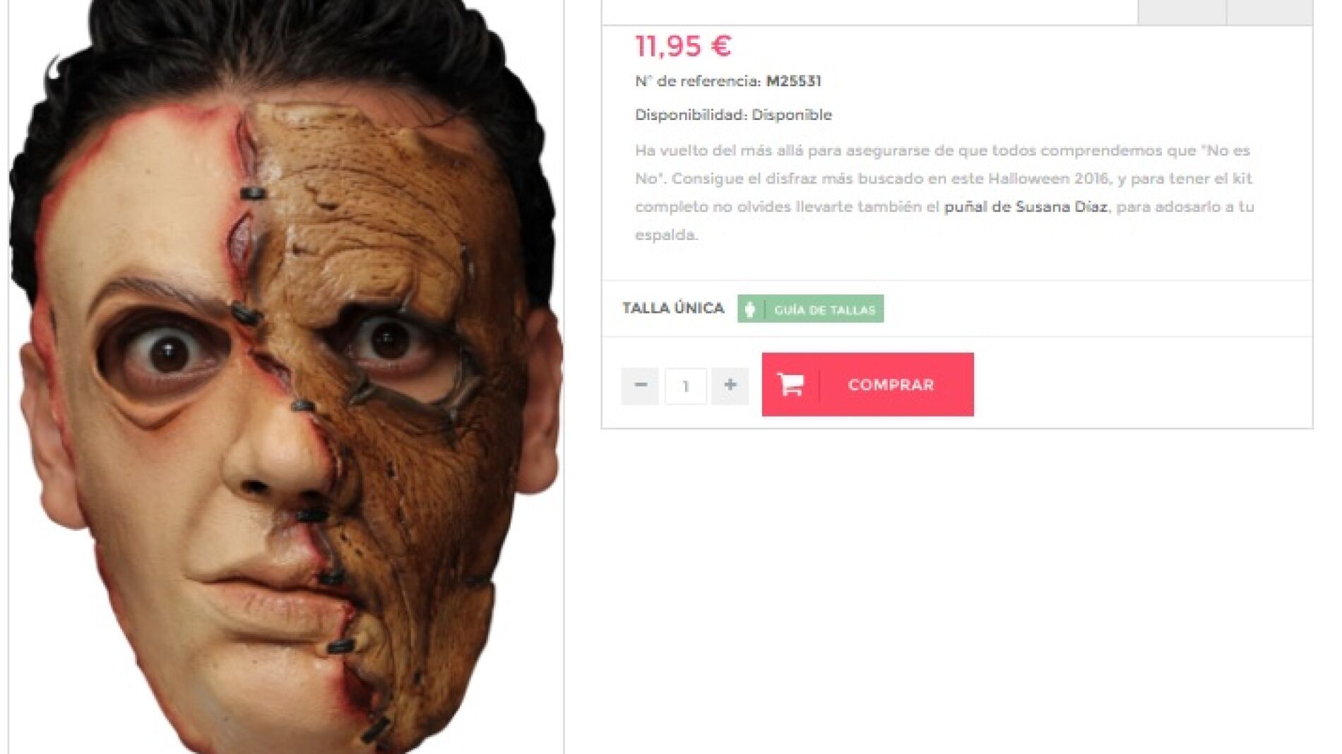 Careta 'zombie' de Pedro S&aacute;nchez