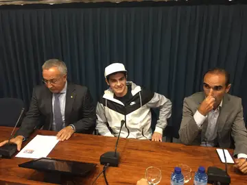 Bruno Hortelano comparece ante los medios de comunicación Bruno Hortelano comparece ante los medios de comunicación