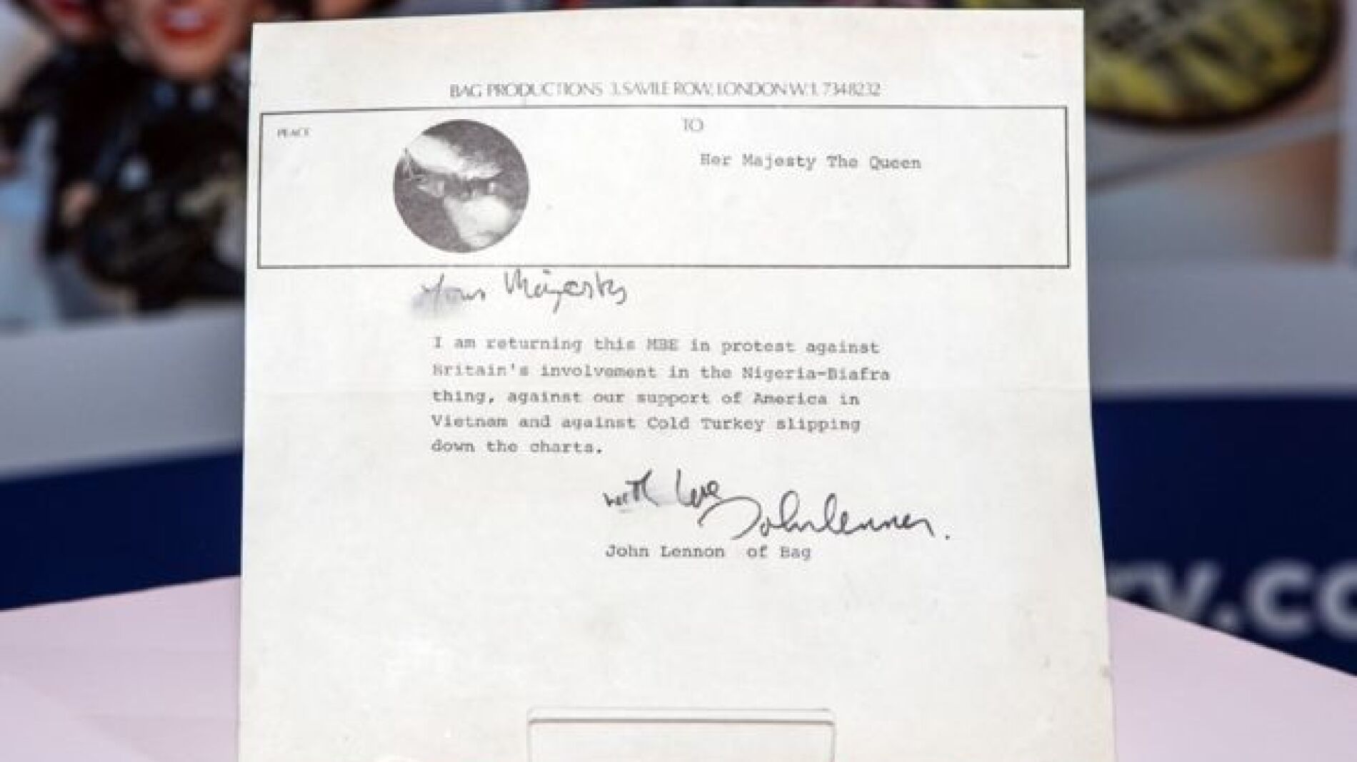 La carta de John Lennon