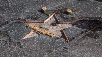 La estrella de Donald Trump en reparaciones