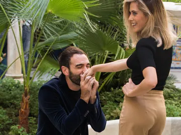 Jon Plazaola y María León en la presentación de la tercera temporada Jon Plazaola y María León en la presentación de la tercera temporada