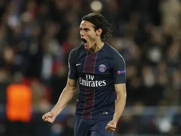 Cavani celebra un gol con el PSG Cavani celebra un gol con el PSG