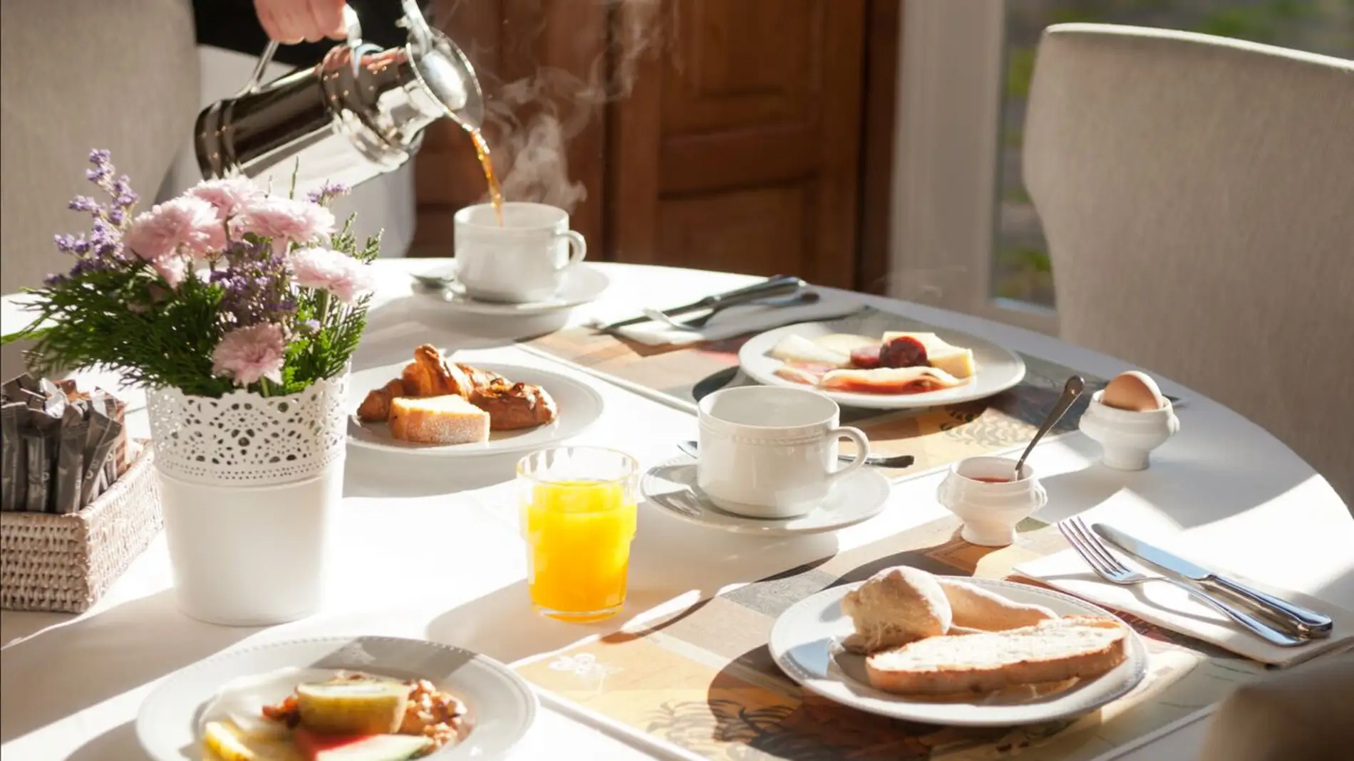 El maravilloso desayuno de A Quinta Da Auga.