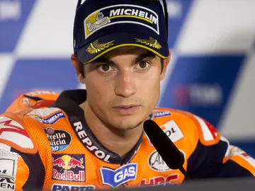 Dani Pedrosa, durante una rueda de prensa Dani Pedrosa, durante una rueda de prensa