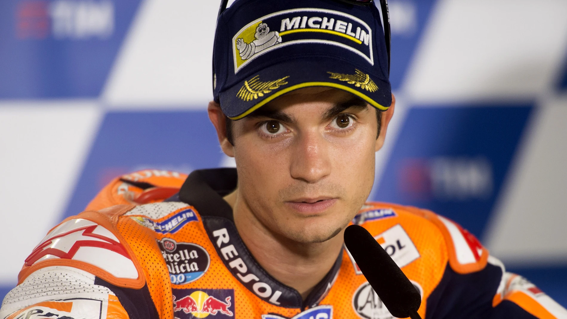 Dani Pedrosa, durante una rueda de prensa Dani Pedrosa, durante una rueda de prensa