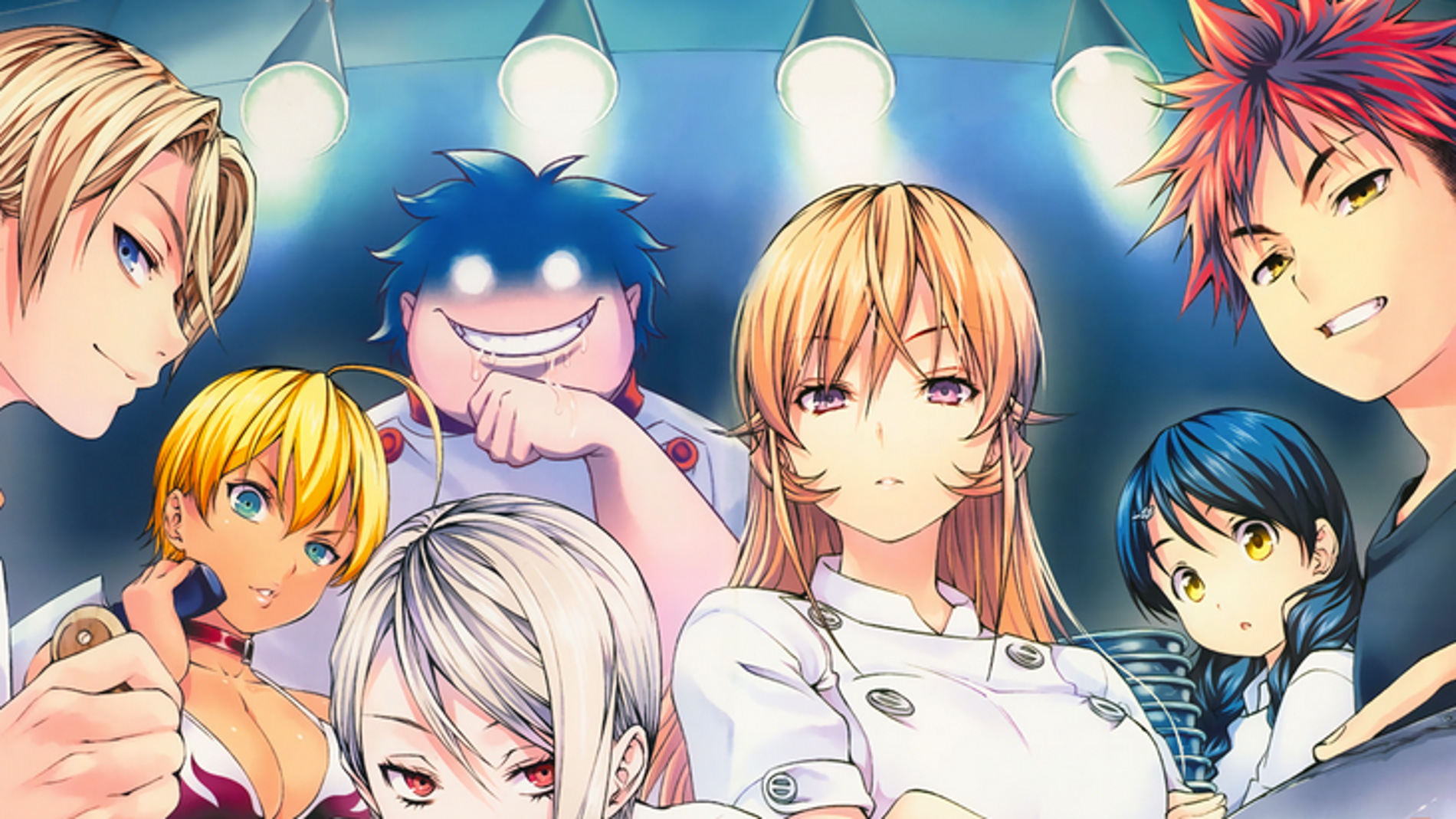 El equipo de cocinillas de 'Food Wars'.