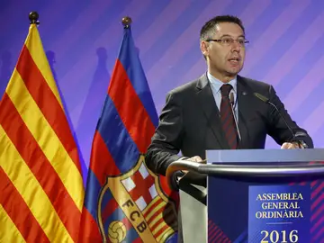 Josep María Bartomeu, durante la Asamblea General Ordinaria Josep María Bartomeu, durante la Asamblea General Ordinaria
