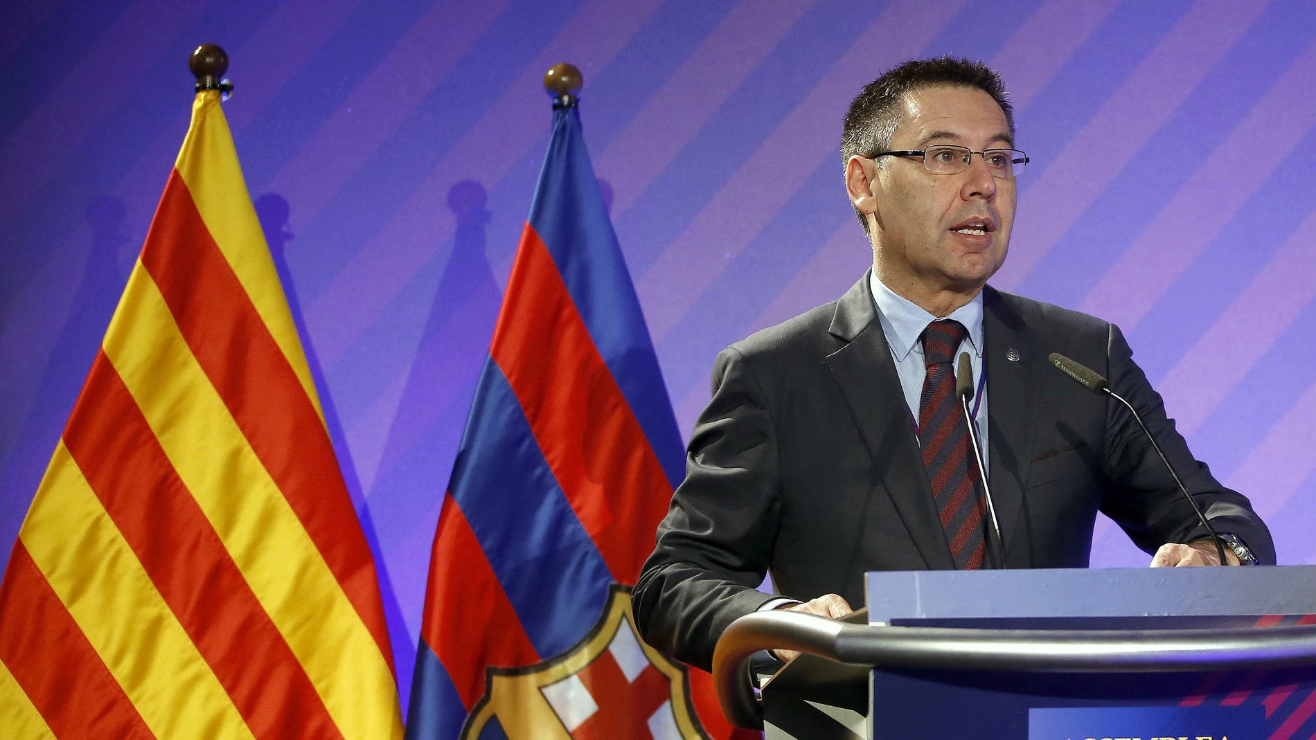 Josep María Bartomeu, durante la Asamblea General Ordinaria Josep María Bartomeu, durante la Asamblea General Ordinaria