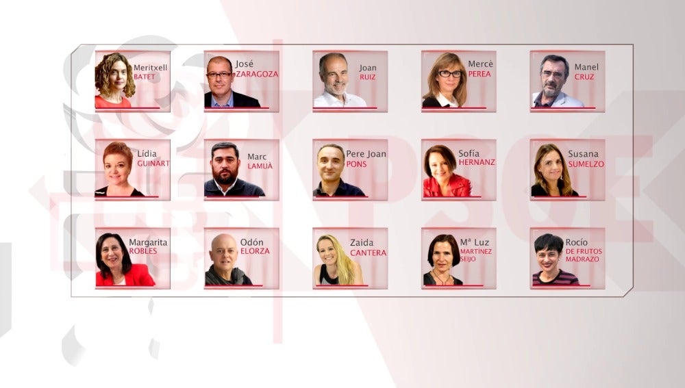 Estos son los 15 diputados díscolos del PSOE