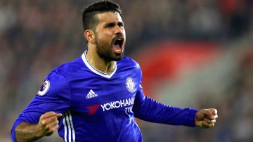 Diego Costa, celebrando su gol ante el Southampton