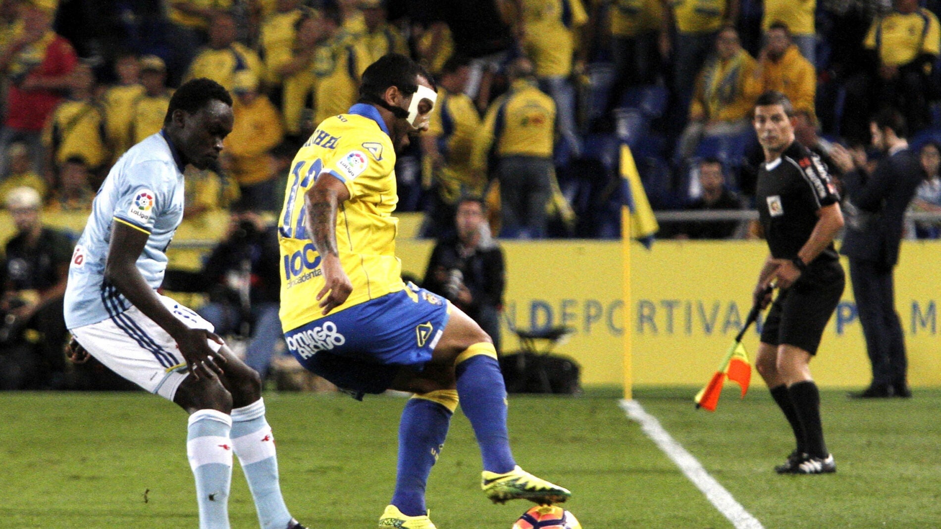 Momento del encuentro entre Las Palmas y Celta
