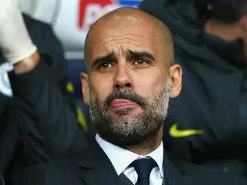 Guardiola, en un partido con el City Guardiola, en un partido con el City