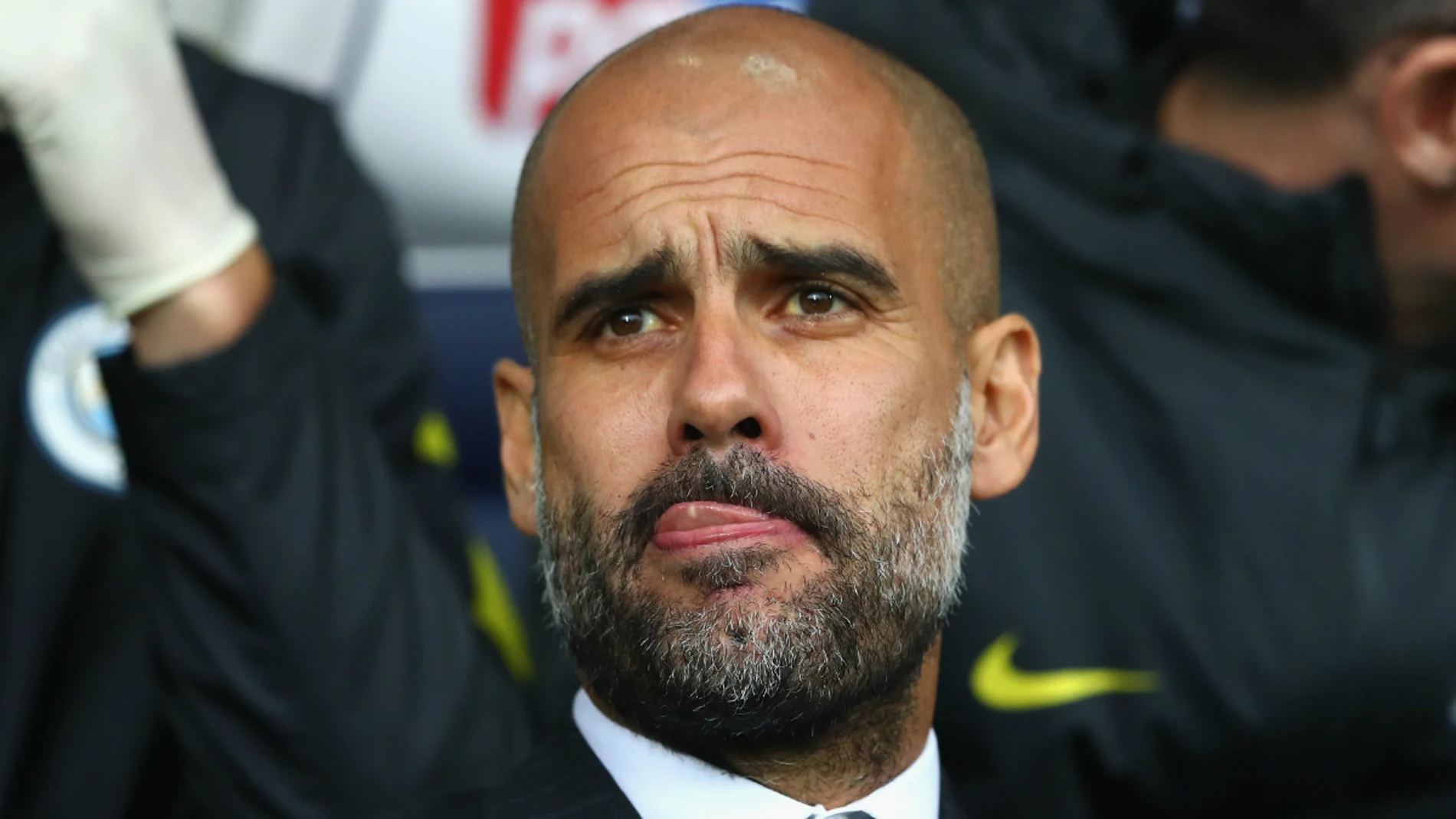 Guardiola, en un partido con el City Guardiola, en un partido con el City