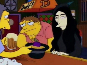 Yoko Ono en el bar de Moe