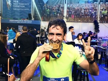 Raúl, tras la maratón de Nueva York