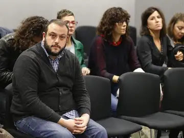 El concejal de Ahora Madrid Guillermo Zapata durante el juicio El concejal de Ahora Madrid Guillermo Zapata durante el juicio