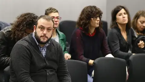 El concejal de Ahora Madrid Guillermo Zapata durante el juicio El concejal de Ahora Madrid Guillermo Zapata durante el juicio