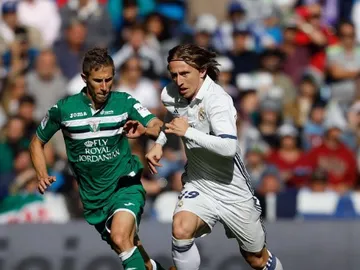 Modric, en acción ante el Leganés Modric, en acción ante el Leganés