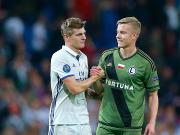 Toni Kroos, en el partido ante el Legia Varsovia