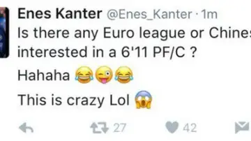 Reacción de Kanter a la victoria de Trump Reacción de Kanter a la victoria de Trump