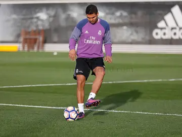 Casemiro, en el entrenamiento del Real Madrid Casemiro, en el entrenamiento del Real Madrid