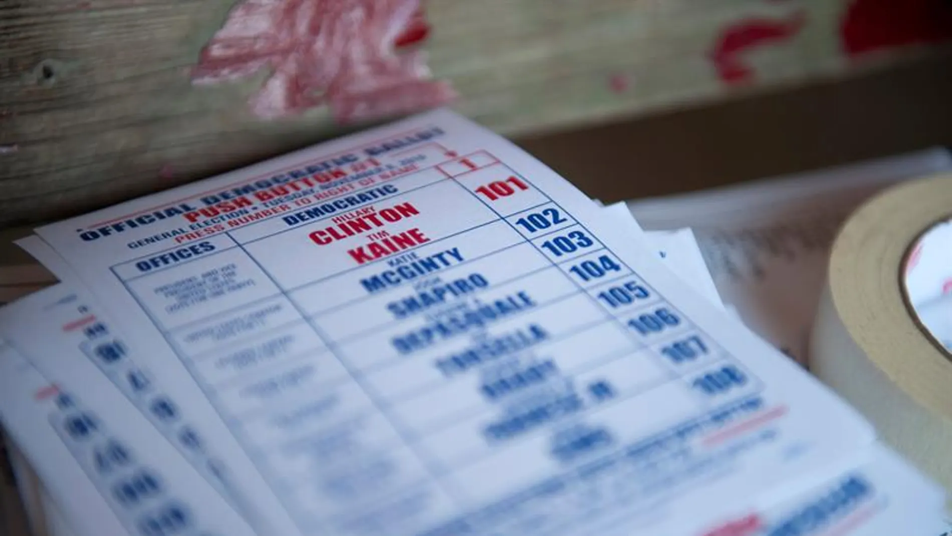 Papeleta del partido demócrata Papeleta del partido demócrata