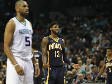 Paul George, en un partido de los Pacers Paul George, en un partido de los Pacers