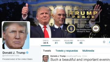 La cuenta de Twitter de Donald Trump