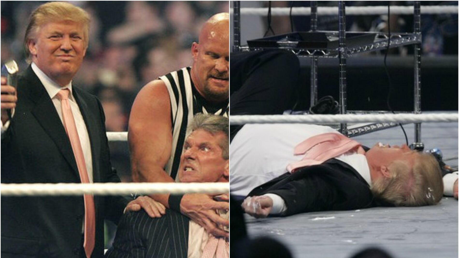 La c&eacute;lebre aparici&oacute;n de Trump en la WWE