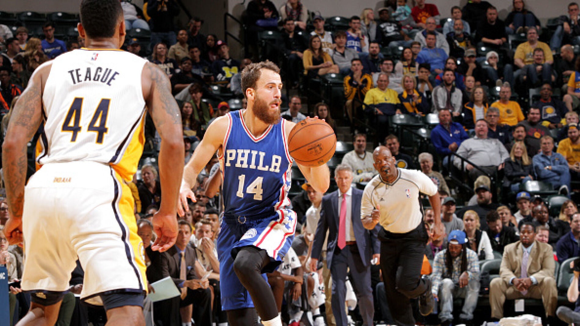 Sergio Rodr&iacute;guez, en acci&oacute;n ante Indiana Pacers