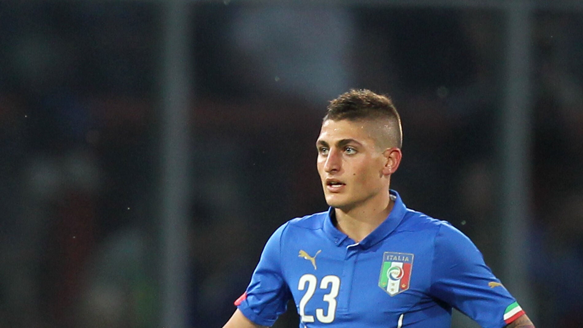 Veratti en un partido con la selecci&oacute;n italiana