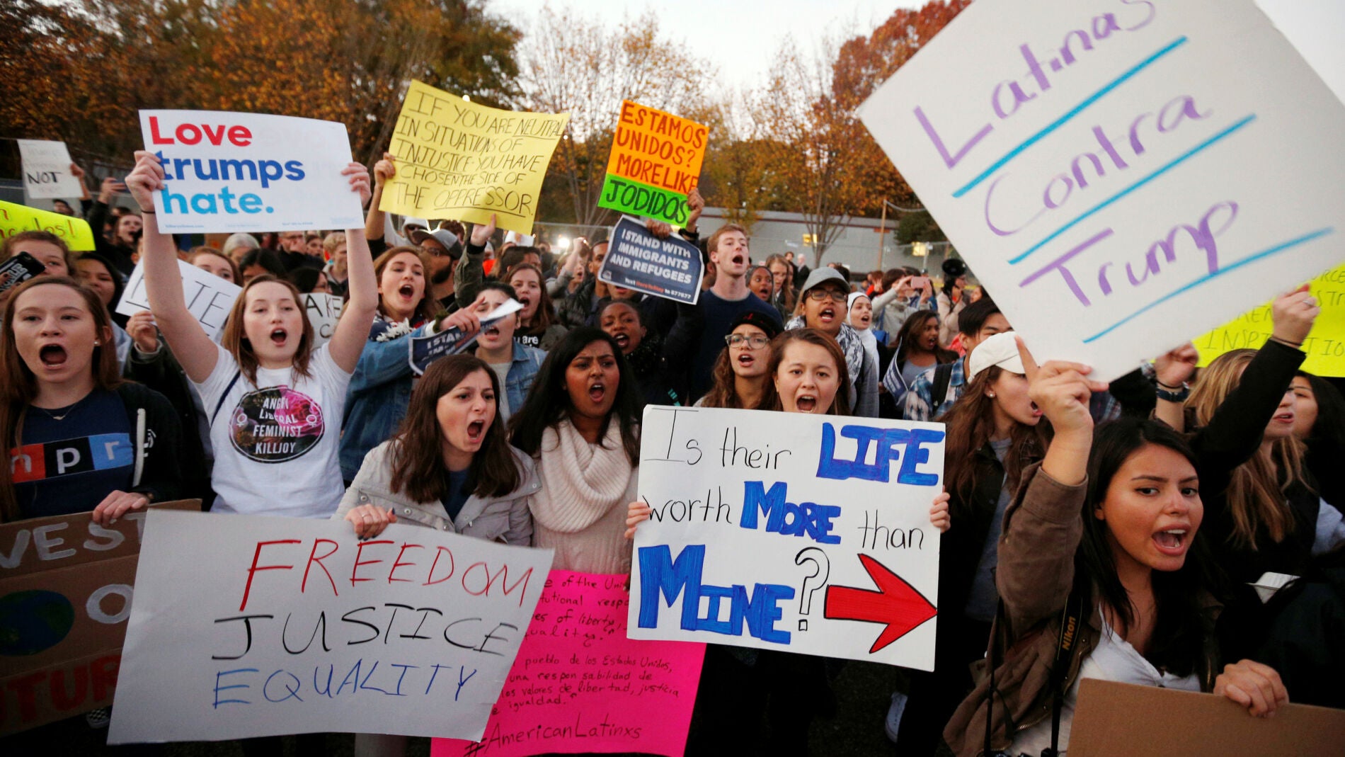 Manifestaciones contra Trump en Washington