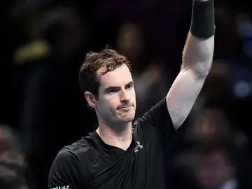 Andy Murray celebra su victoria ante el japonés Kei Nishikori Andy Murray celebra su victoria ante el japonés Kei Nishikori