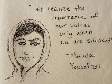 Servilleta de Malala Yousafzai