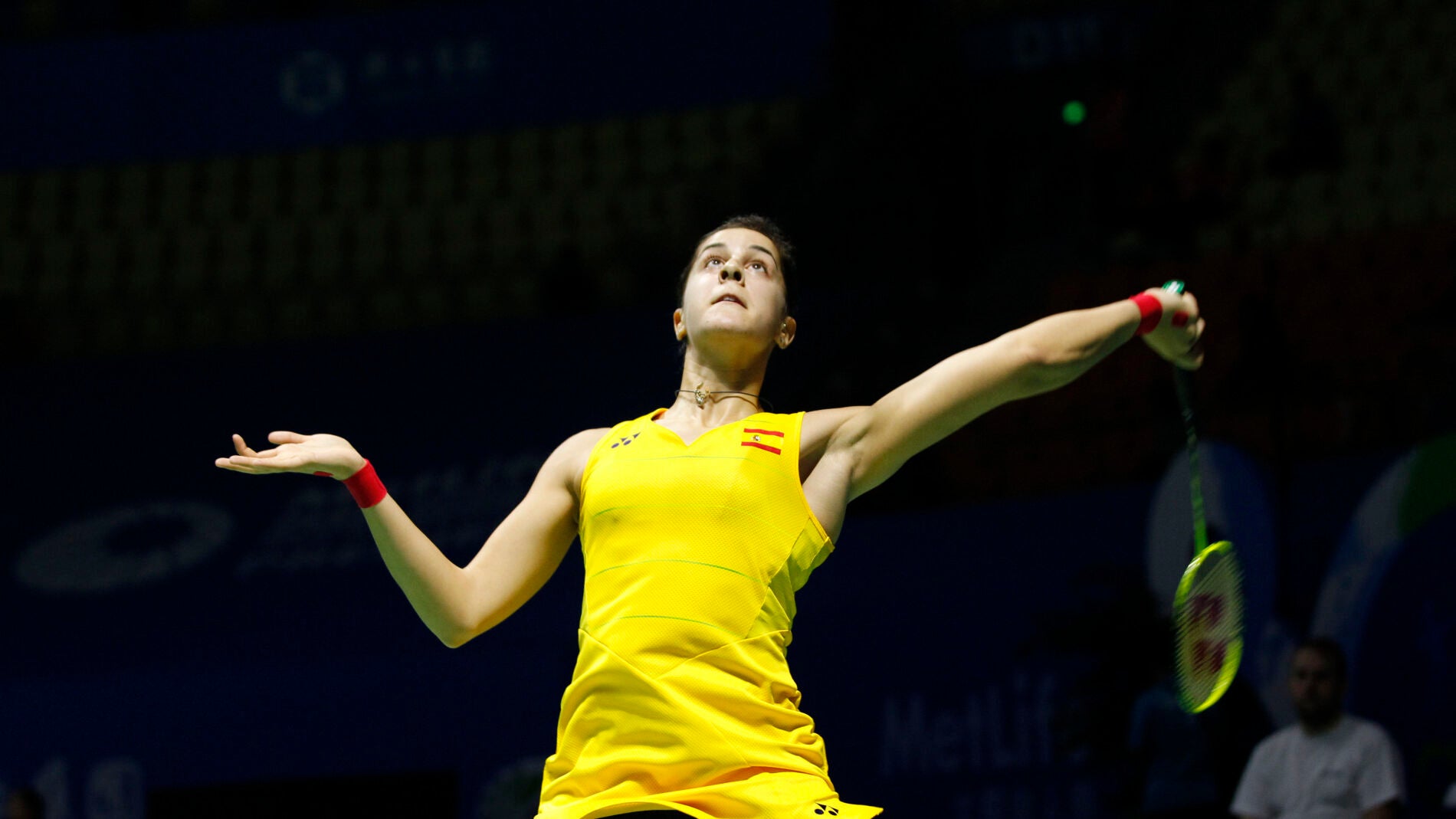 Carolina Mar&iacute;n, en acci&oacute;n durante el Abierto de China