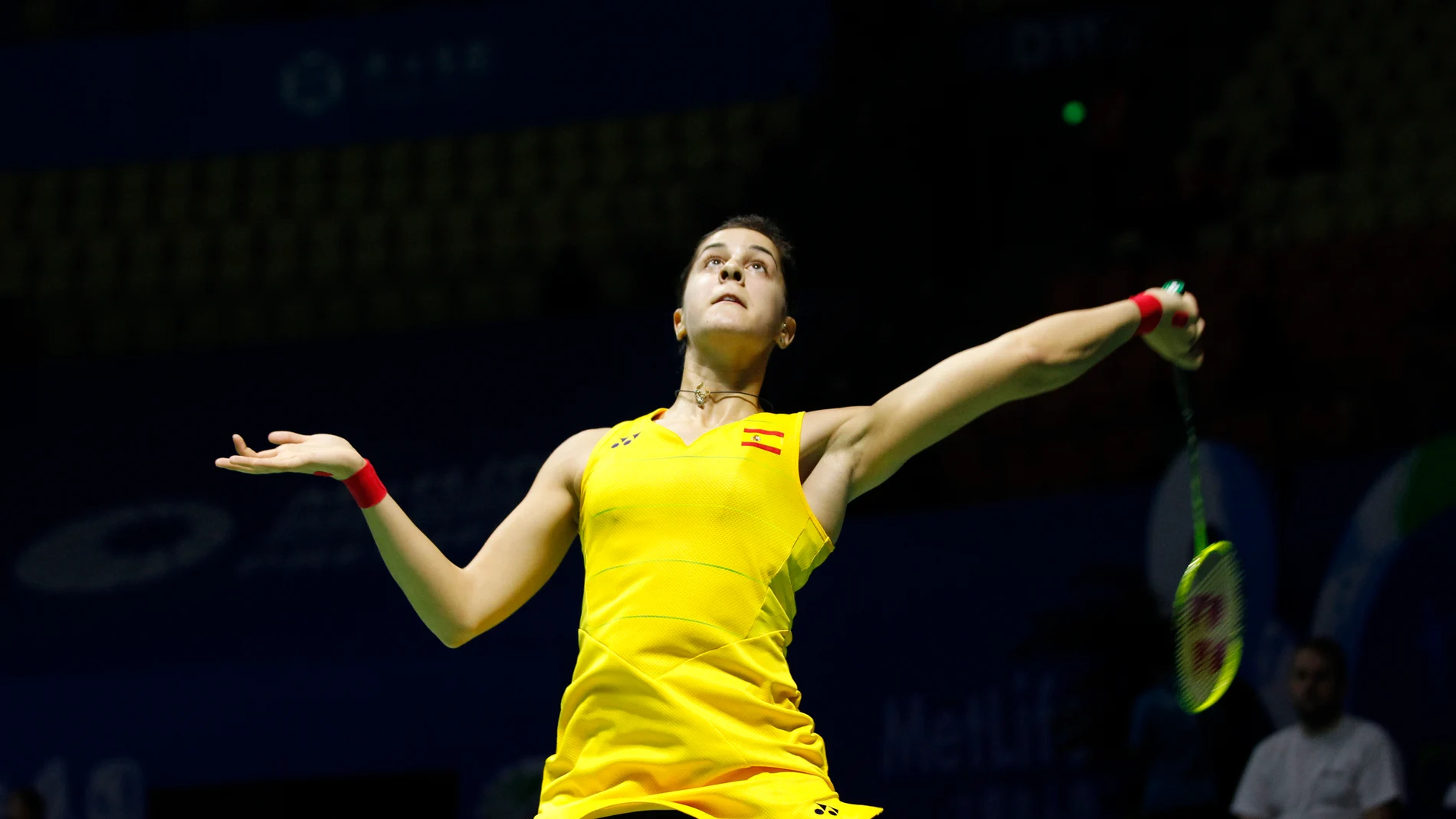Carolina Marín, en acción durante el Abierto de China Carolina Marín, en acción durante el Abierto de China