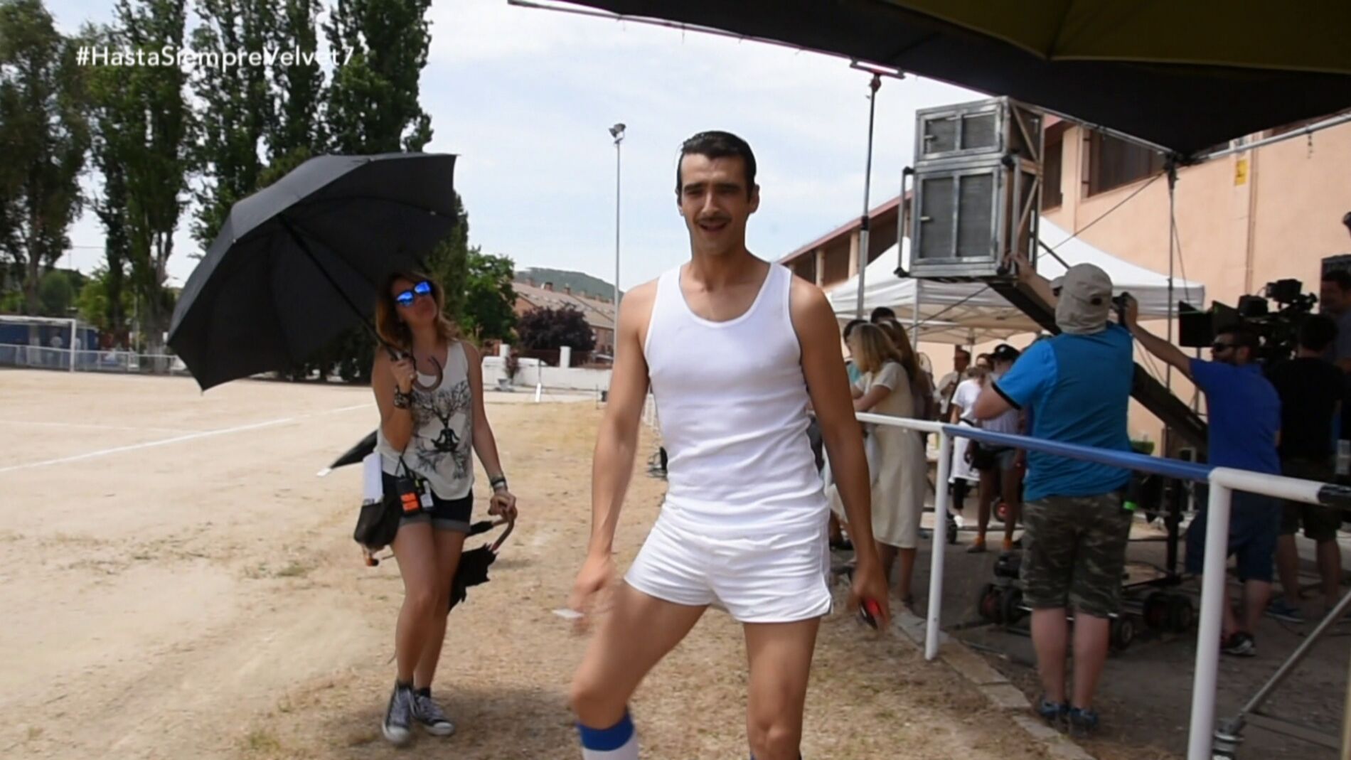 Aitor Luna en el rodaje de Velvet
