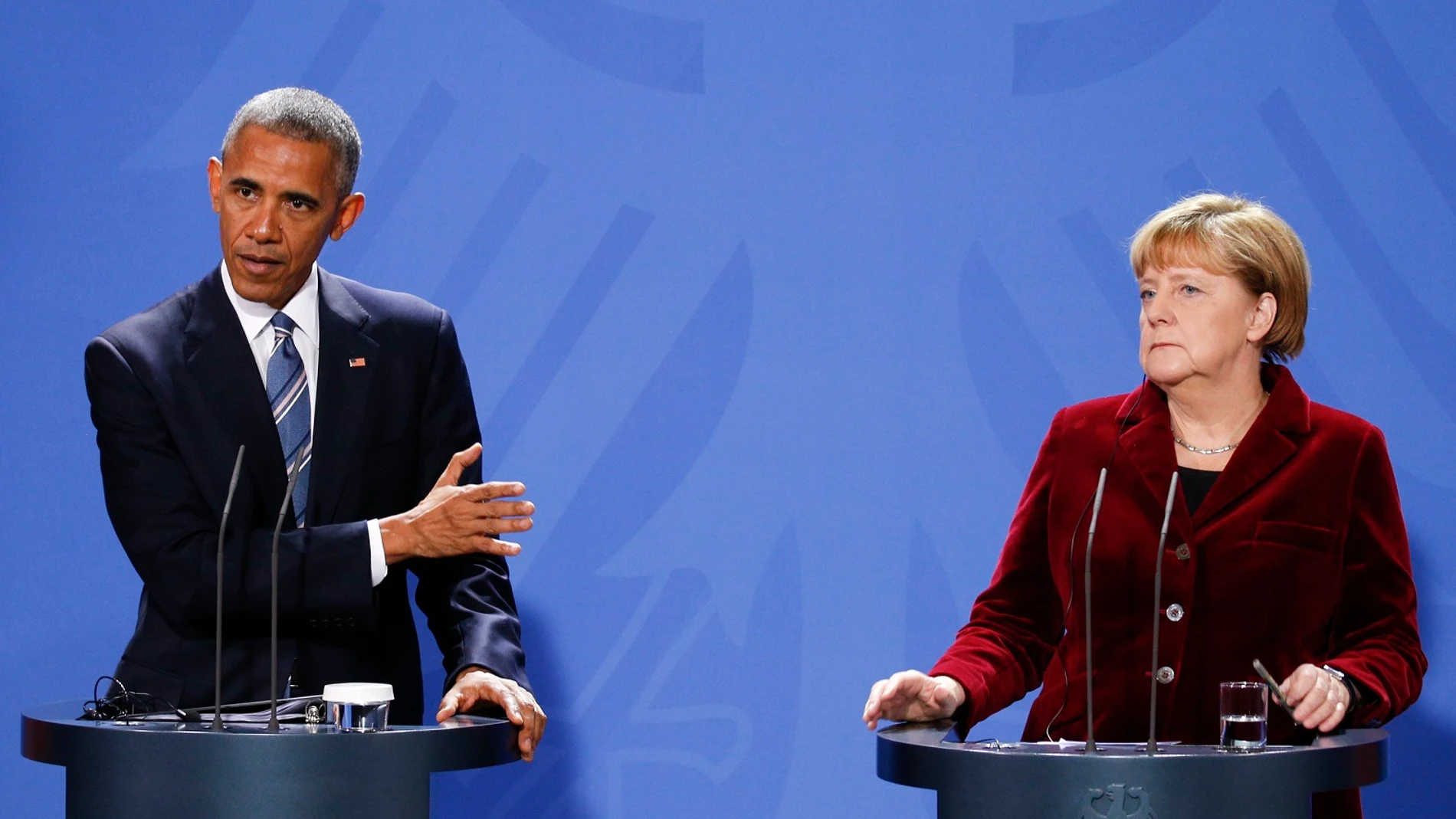Obama y Merkel en rueda de prensa Obama y Merkel en rueda de prensa