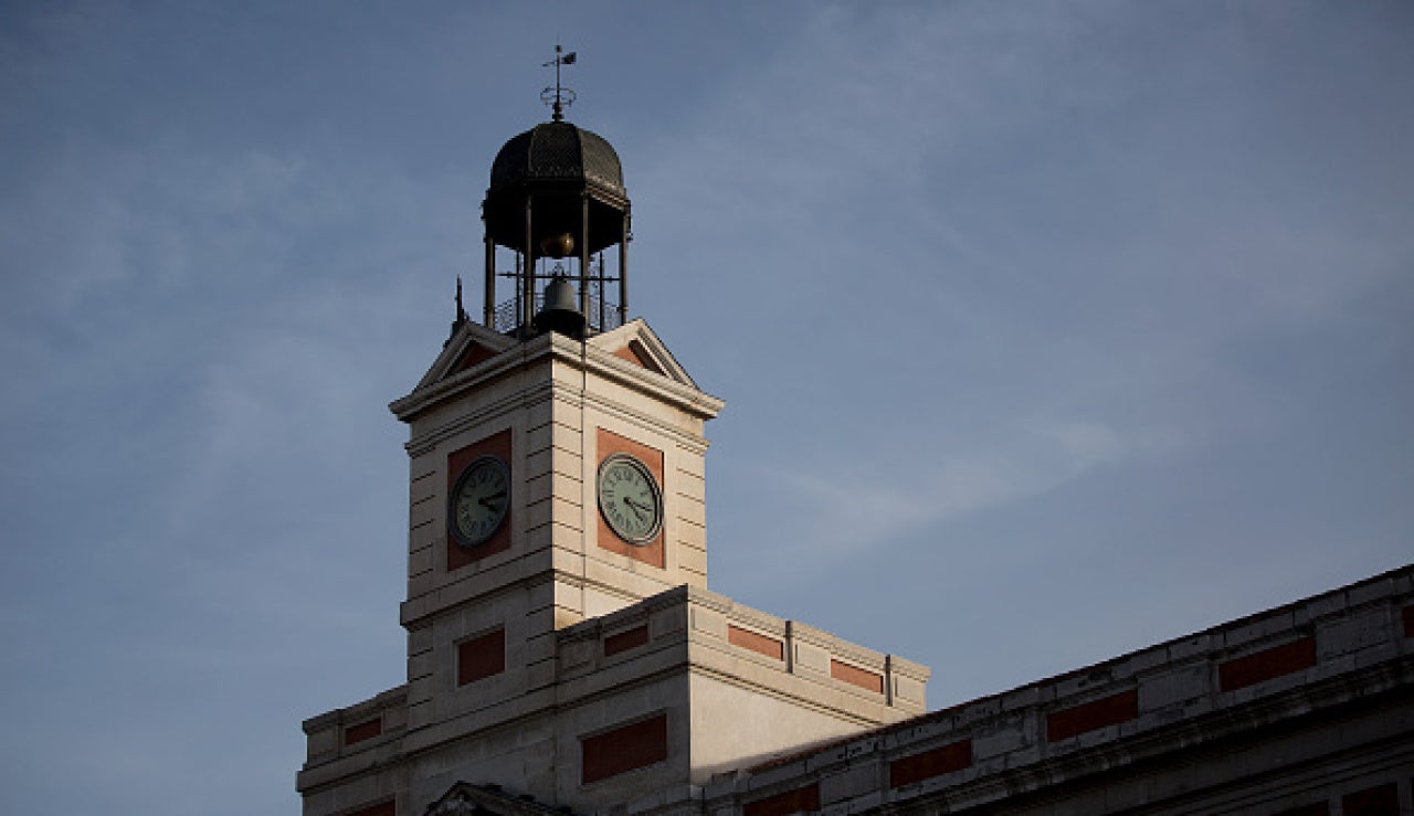 El reloj de la Puerta del Sol de Madrid